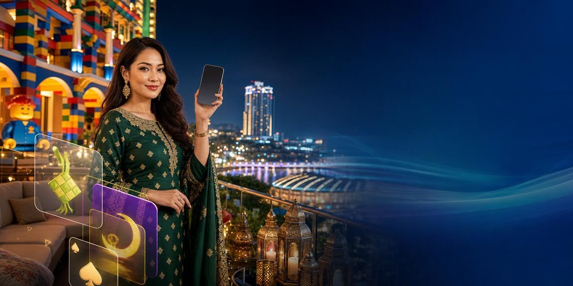 Suasana permainan Teen Patti sempena Hari Raya di Malaysia dengan semangat perayaan yang meriah